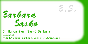 barbara sasko business card