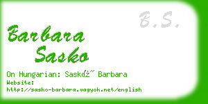 barbara sasko business card